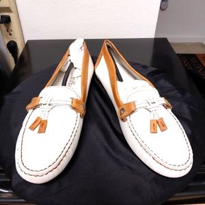 GEOX WHITE Leather Slip-on